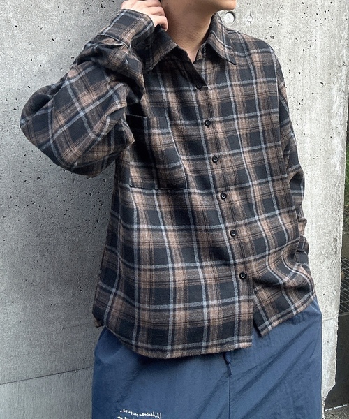 「MandO(エムオー)」 長袖シャツ LARGE ピンク メンズ_画像5