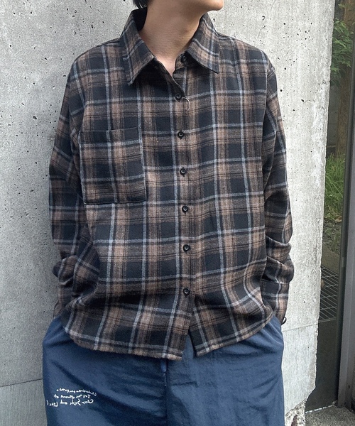 「MandO(エムオー)」 長袖シャツ LARGE ピンク メンズ_画像6