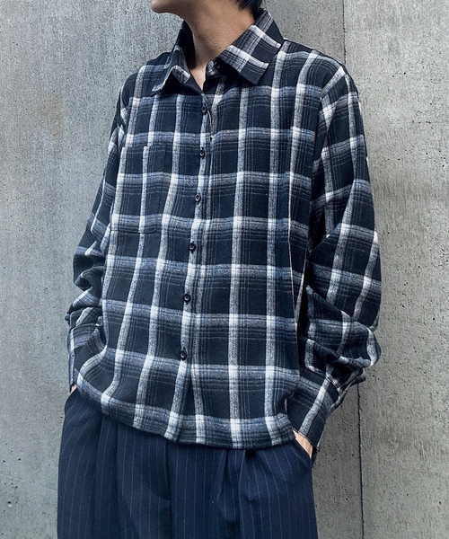 「MandO(エムオー)」 長袖シャツ LARGE ピンク メンズ_画像9