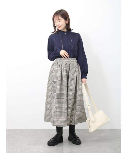 「Te chichi TERRASSE」 長袖ブラウス F ネイビー レディース_画像2