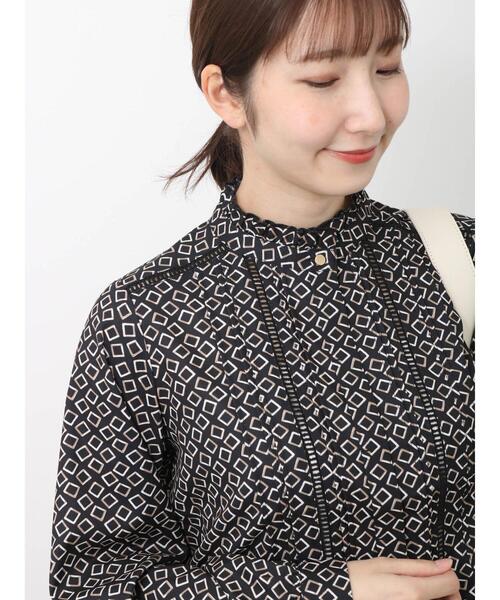 「Te chichi TERRASSE」 長袖ブラウス F ネイビー レディース_画像3