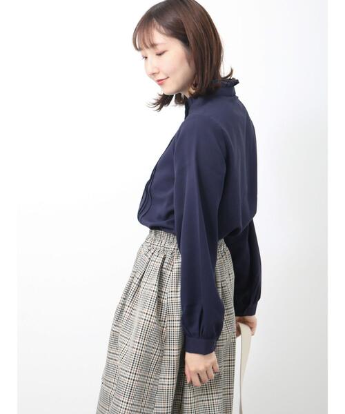 「Te chichi TERRASSE」 長袖ブラウス F ネイビー レディース_画像5