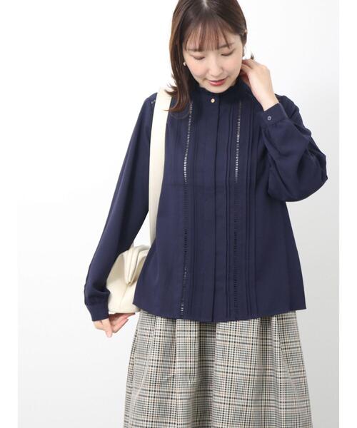 「Te chichi TERRASSE」 長袖ブラウス F ネイビー レディース_画像6