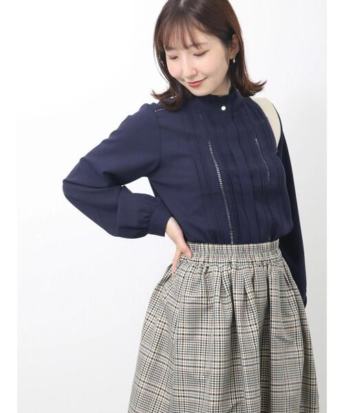 「Te chichi TERRASSE」 長袖ブラウス F ネイビー レディース_画像7