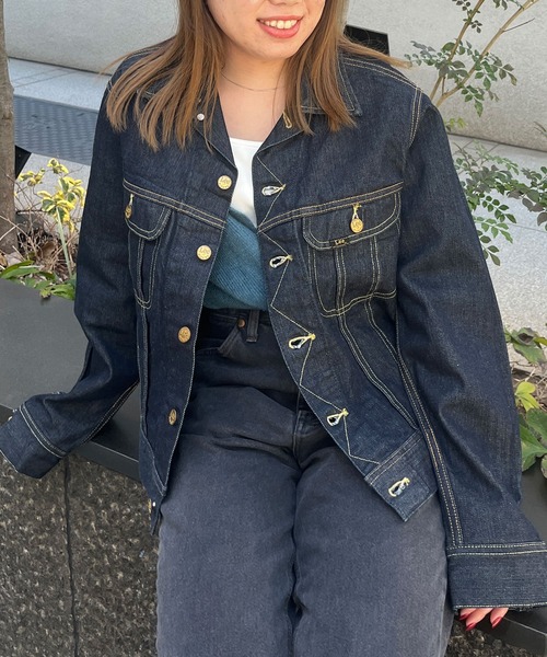 Lee（リー） デニムジャケット SMALL ダークインディゴブルー メンズ