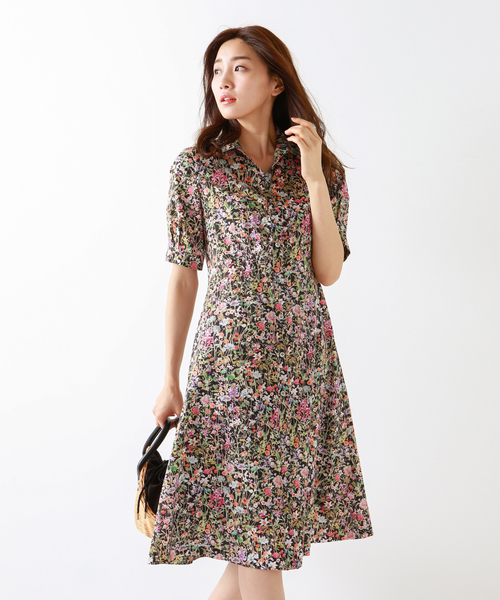 国産通販 ワンピース Zozotown Paypayモール店 通販 Paypayモール リバティプリント Wild Flowers ワンピース 大人気即納 Www Tresorhotels Com