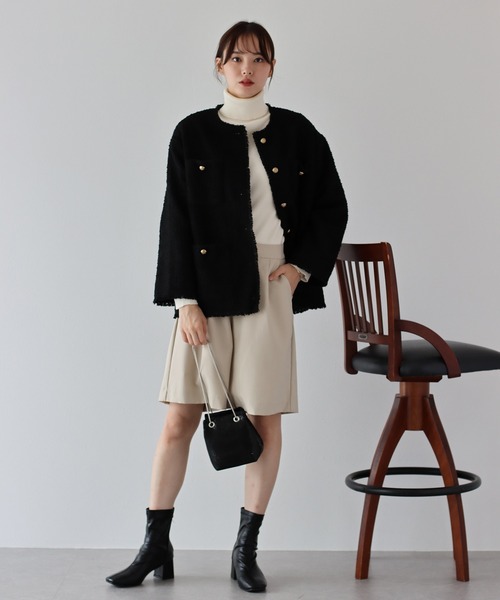 【関税込み】Pushbutton ブルー プリーツ ショートパンツ 000000032438_Wa7kBzL.jpg