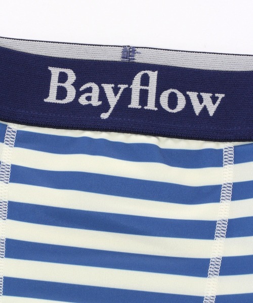 BAYFLOW（ベイフロー） ボクサーパンツ ロゴリブストライプボクサー