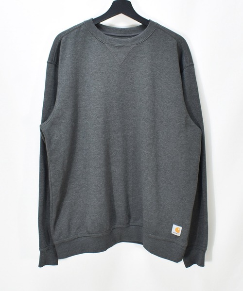 美品 carhartt カーハート グレー スウェット トレーナー 刺繍 長袖 Carhartt グレー トレーナー ロゴ刺繍 長袖