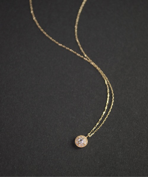 anq.（アンク） ネックレス 「anq.」K10・ダイヤモンド/ホワイト