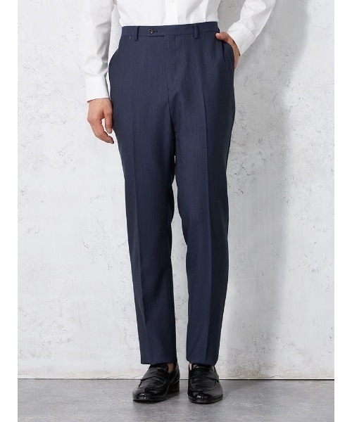 EDWIN EDWIN T/C LLサイズ ネイビ-ブル- EDWIN（エドウィン） スラックス ウール混デニムライク パンツ