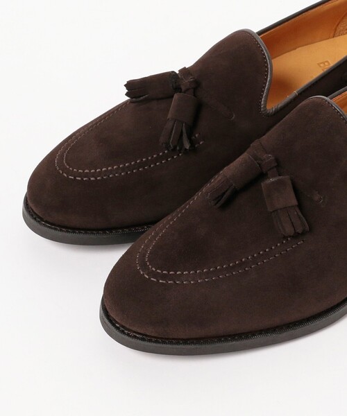 ビジネスシューズ BEAMS F / スエード タッセルローファー メンズの画像