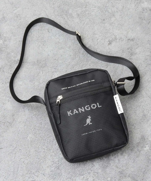 KANGOL（カンゴール） ショルダーバッグ メッシュポケット 縦型