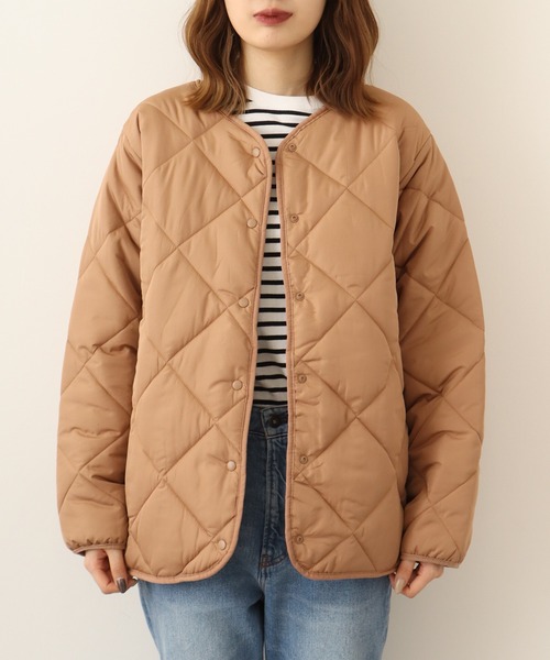 atONE（アットワン） ノーカラーコート コート ふっくら着こなし防寒