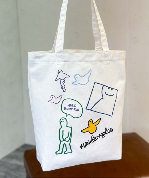 ハグロゴプリントトートバッグ Mark Gonzales トートバッグ MARK GONZALES ART WORK/マーク