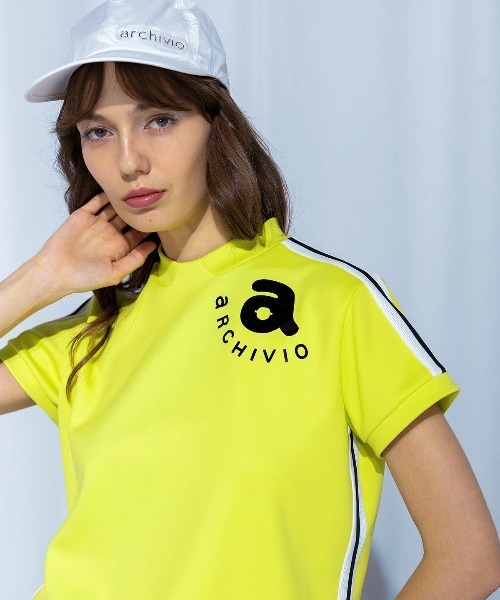 ARCHIVIO 半袖ハイネックトップス archivio tシャツ 「LADIES」ハイネック半袖プルオーバー「2024