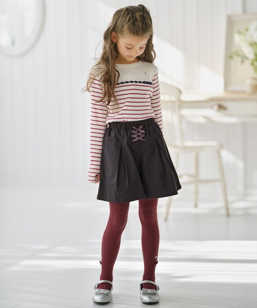 tシャツ Tシャツ 「150-160cm」レースボーダー トップス キッズ  