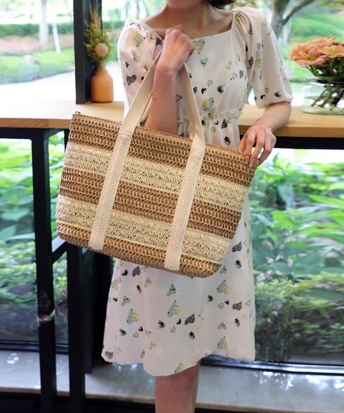 カネコイサオ　ナチュラルカラー　カゴバッグ　トートバッグ　夏♡ miniministore トートバッグ かごバッグ ナチュラル 夏