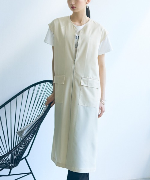 【週末sale】アメノチハレ　ジレワンピース　sサイズ slattgir（スラットジール） ワンピース 夏 高身長 ジレワンピース