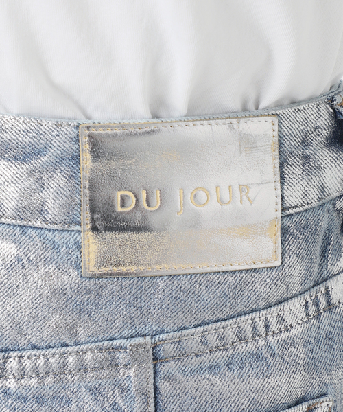 【新品未使用】DU JOURデュ ジュール★シルバー箔デニムタイトロングスカート B.C STOCK スカート デニム DU JOUR/デュ ジュール LEAN FOIL