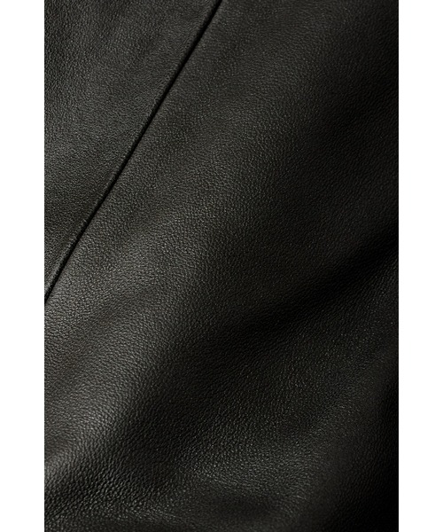 ジャケット ノーカラージャケット HIGH STREET∴シャドーラムレザーノーカラージャケット メンズの画像