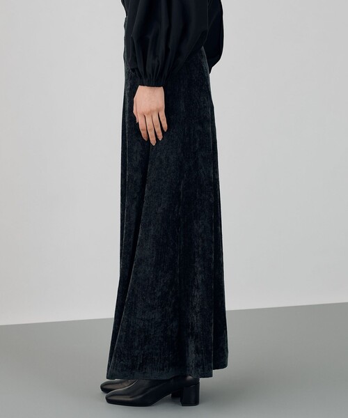 DES PRES（デプレ） スカート エアーシェニール フレアマキシスカート
