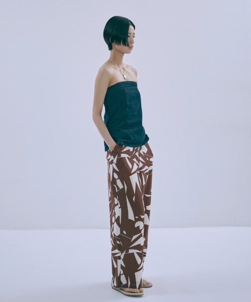 EN NEUME ブラウス シャツ Denim Bustier レディース : ZOZOTOWN