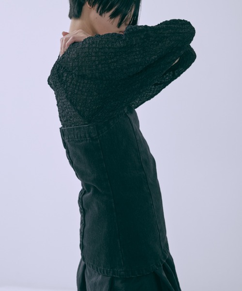 EN NEUME ブラウス シャツ Denim Bustier レディース : ZOZOTOWN