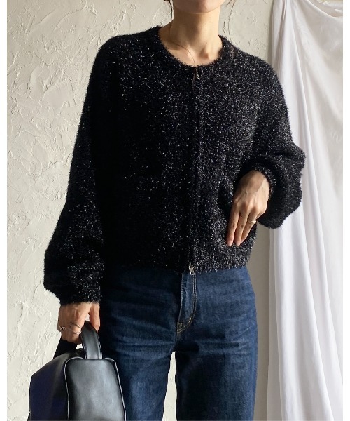 glamlips シャギーニットダブルコート タグ付き新品未使用 glamLips シャギー KNIT ダブル コート