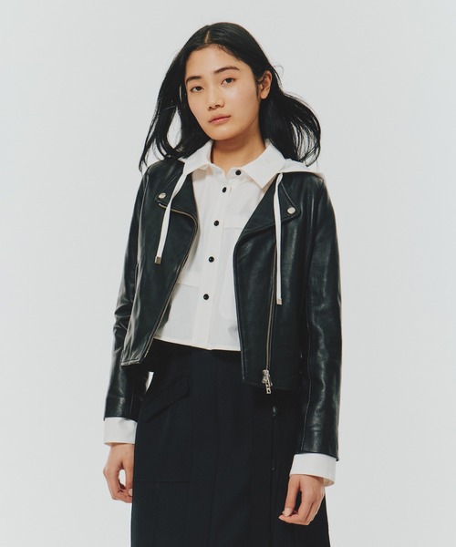 UNITED TOKYO  ラムレザーライダース　レディース UNITED TOKYO レザージャケット ライダース ラムセミダブル