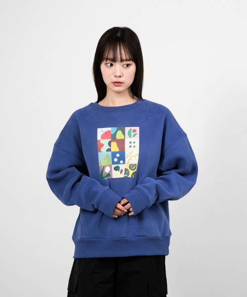 トレーナー スウェット ”FRUIT” kana akiyama 裏起毛クルースウェット レディース メンズ