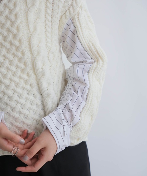 LADYMADE（レディメイド） ニット セーター シャツドッキングケーブル