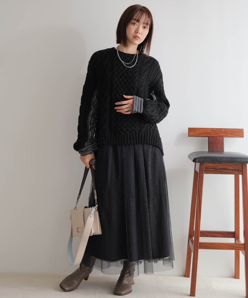 LADYMADE（レディメイド） ニット セーター シャツドッキングケーブル