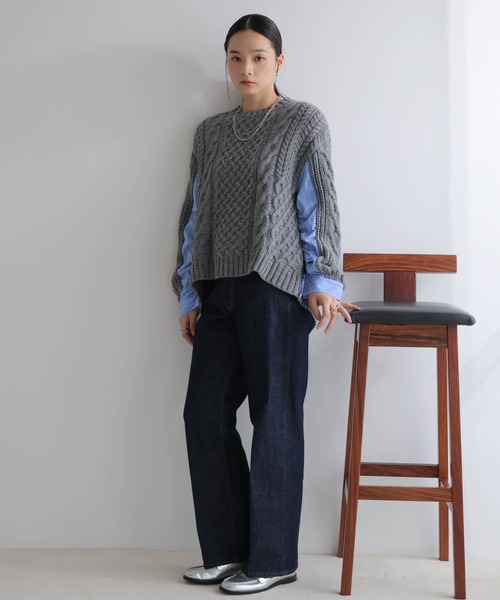 LADYMADE（レディメイド） ニット セーター シャツドッキングケーブル