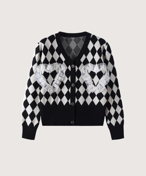 カーディガン キュートハートモチーフカーディガン Cute Heart Motif Cardigan レディース