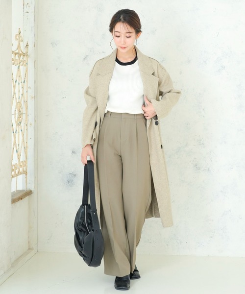 00s イタリア製 デザインスラックス ドレスパンツ タックパンツ W76cm 00s イタリア製 デザインスラックス ドレスパンツ タックパンツ