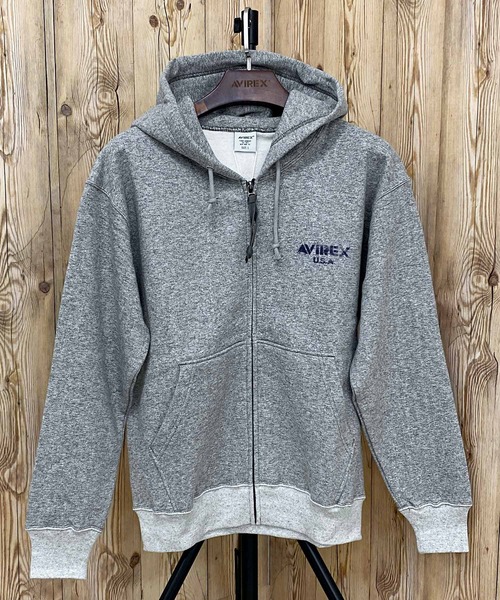 AVIREX アヴィレックス STENCIL STAND ZIP SWEAT パーカー AVIREX アヴィレックス STENCIL STAND ZIP SWEAT パーカー