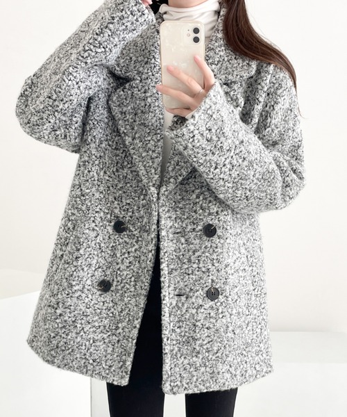 「ECLIN」 ピーコート M ベージュ レディース_画像8