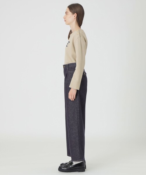 BLUE LABEL 黒 パンツ レディース デニム BLUE LABEL 黒 パンツ レディース デニム デニムワイドパンツ（パンツ