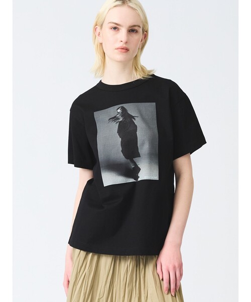 新品　mizuiro ind ミズイロインド　プリントTシャツ mizuiroind tシャツ mizuiro ind フォトプリントT レディース