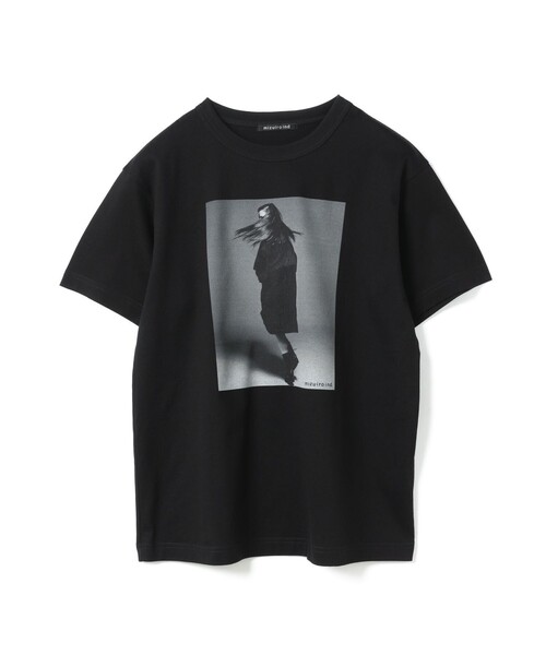 新品　mizuiro ind ミズイロインド　プリントTシャツ mizuiroind tシャツ mizuiro ind フォトプリントT レディース