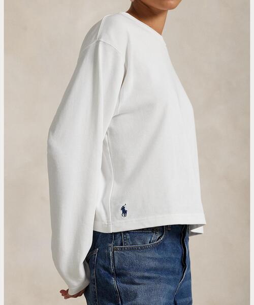 ポロラルフローレン　コットンジャージークロップドロングスリーブTシャツ POLO RALPH LAUREN tシャツ クロップド コットン ジャージー