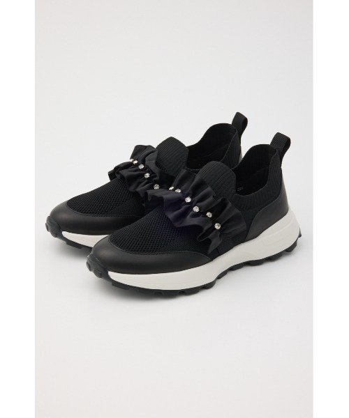 STACCATO（スタッカート） スニーカー ラッフルニットコンビスリッポン