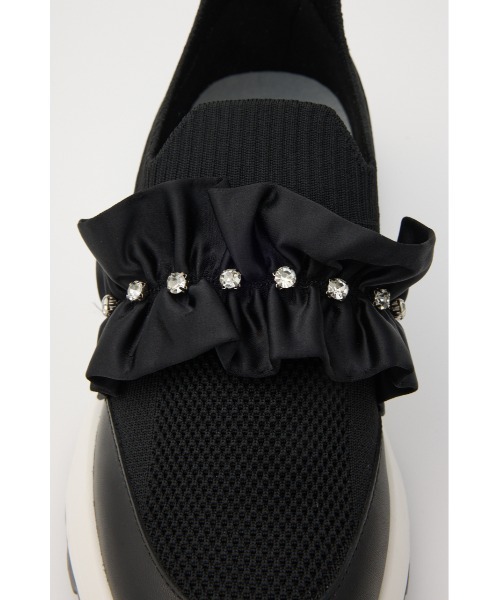 STACCATO（スタッカート） スニーカー ラッフルニットコンビスリッポン