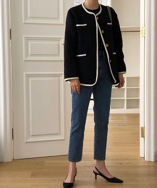 「Ulysses」 ノーカラージャケット F オフホワイト レディース_画像9