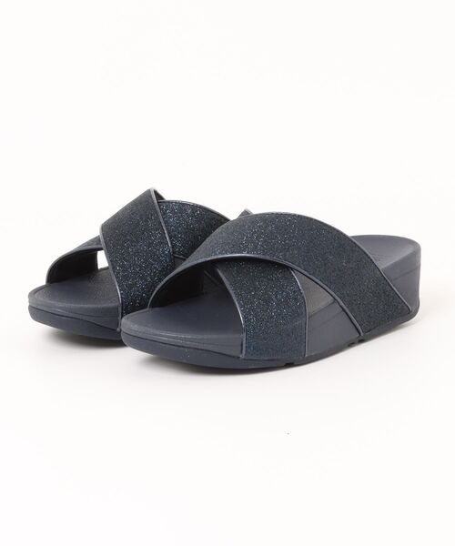 FitFlop（フィットフロップ） サンダル LULU GLITTERDUST CROSS SLIDES