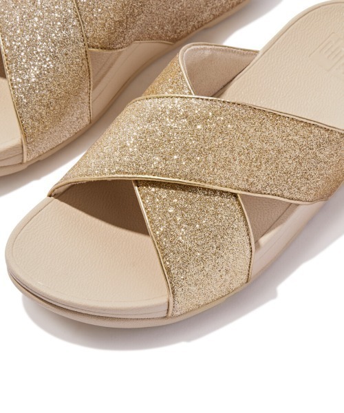FitFlop（フィットフロップ） サンダル LULU GLITTERDUST CROSS SLIDES