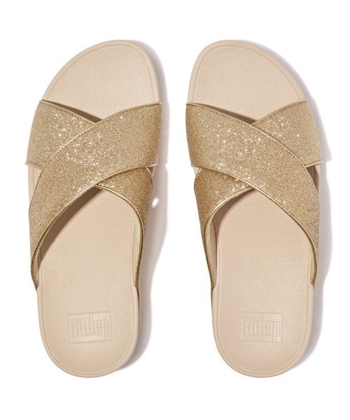 FitFlop（フィットフロップ） サンダル LULU GLITTERDUST CROSS SLIDES