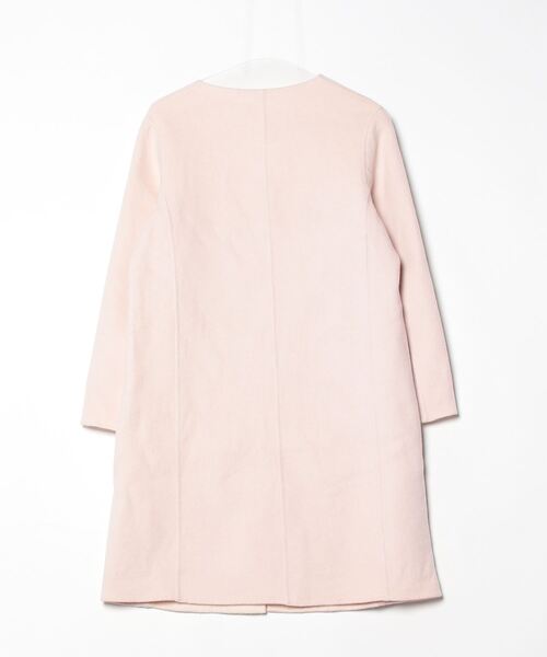 「Debut de Fiore」 ノーカラーコート 38 ピンク レディース_画像2