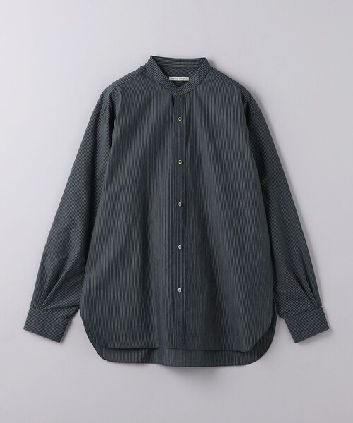 UNITED ARROWS シャツ フェザー ポプリン ストライプ バンド